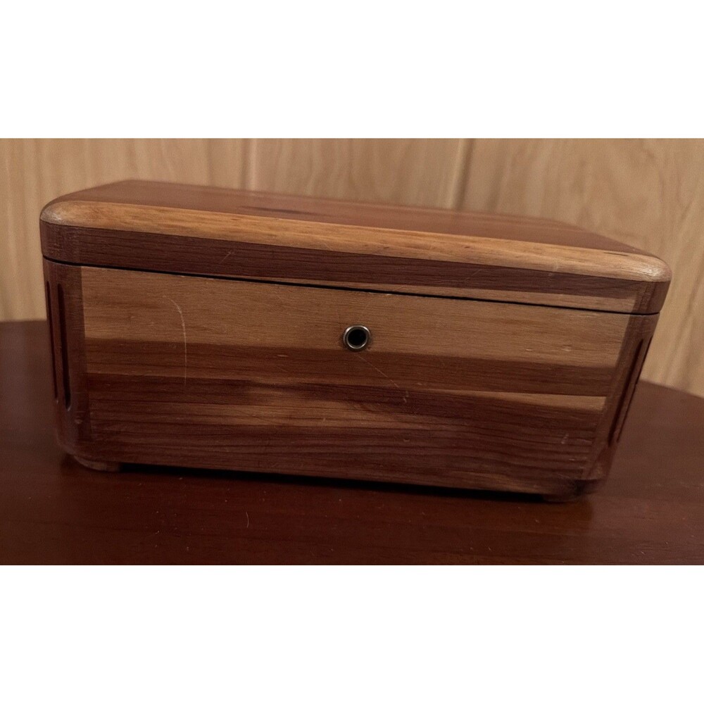 Wooden Treasure Chest Box Lane Cedar Miniature No Key Brown Jewelry Trinket Box!